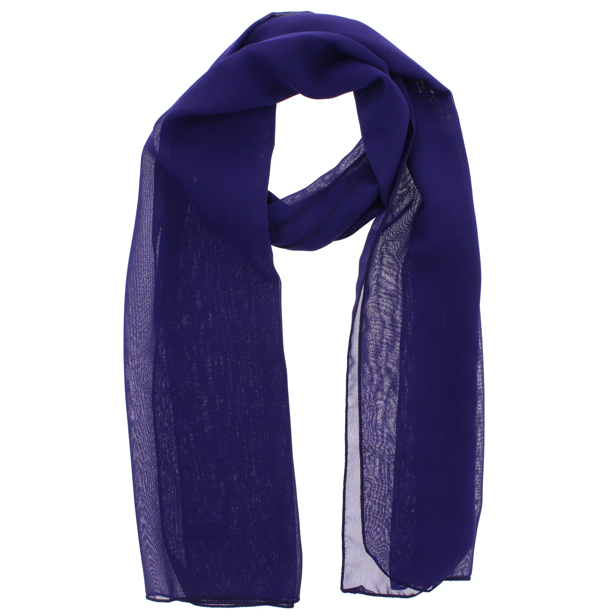 150 x 45cm Purple Chiffon Scarf