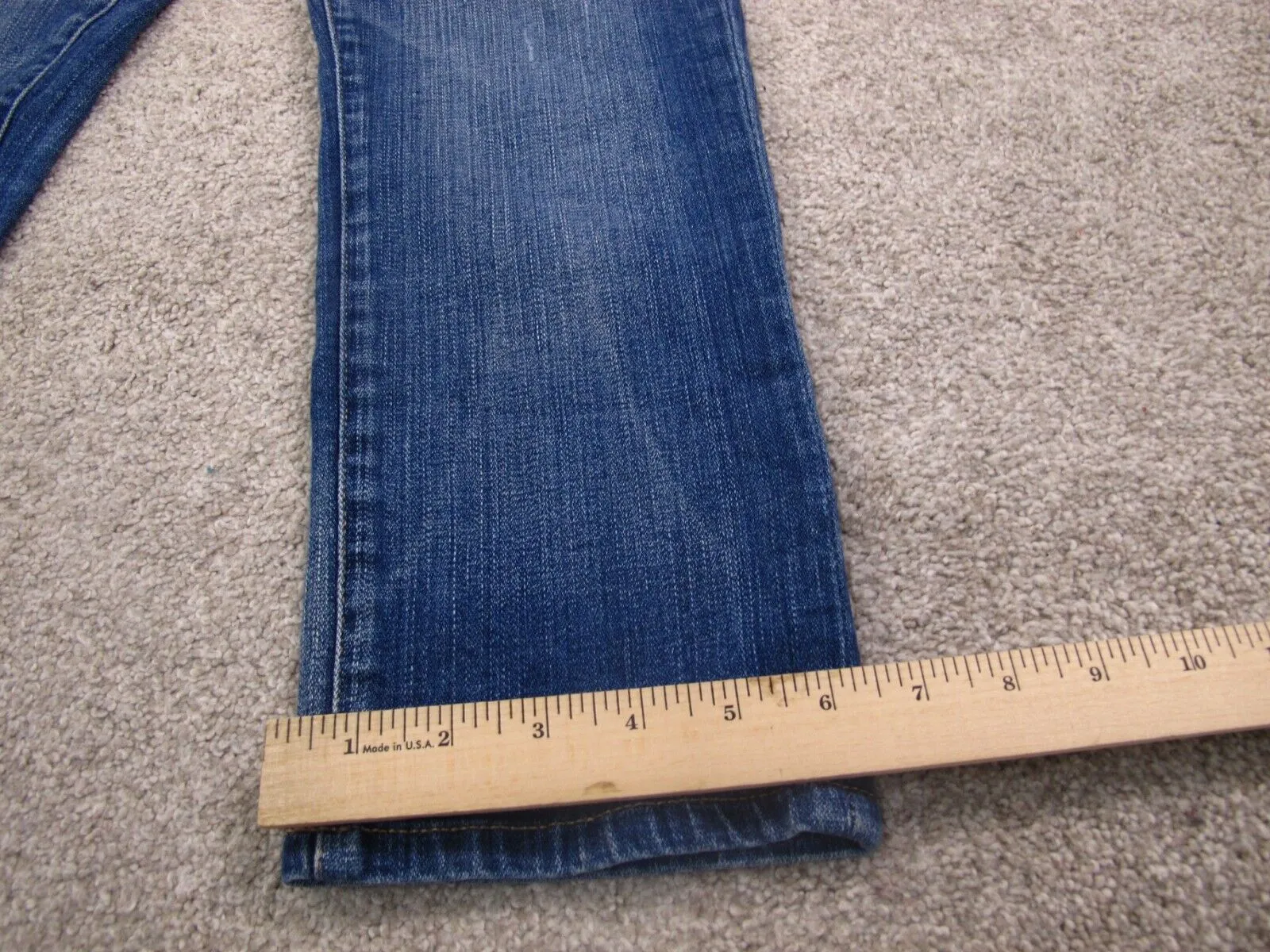 Aeropostale Women Denim Jeans Straight Leg Stretch Distressed Blue Size 5/6