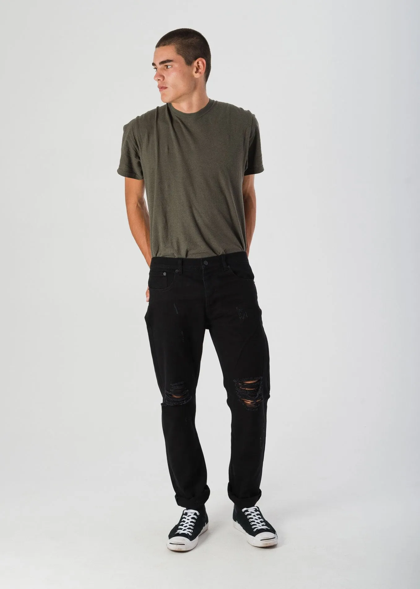Afends Mens Deadbeat Morbids - Slim Fit Denim