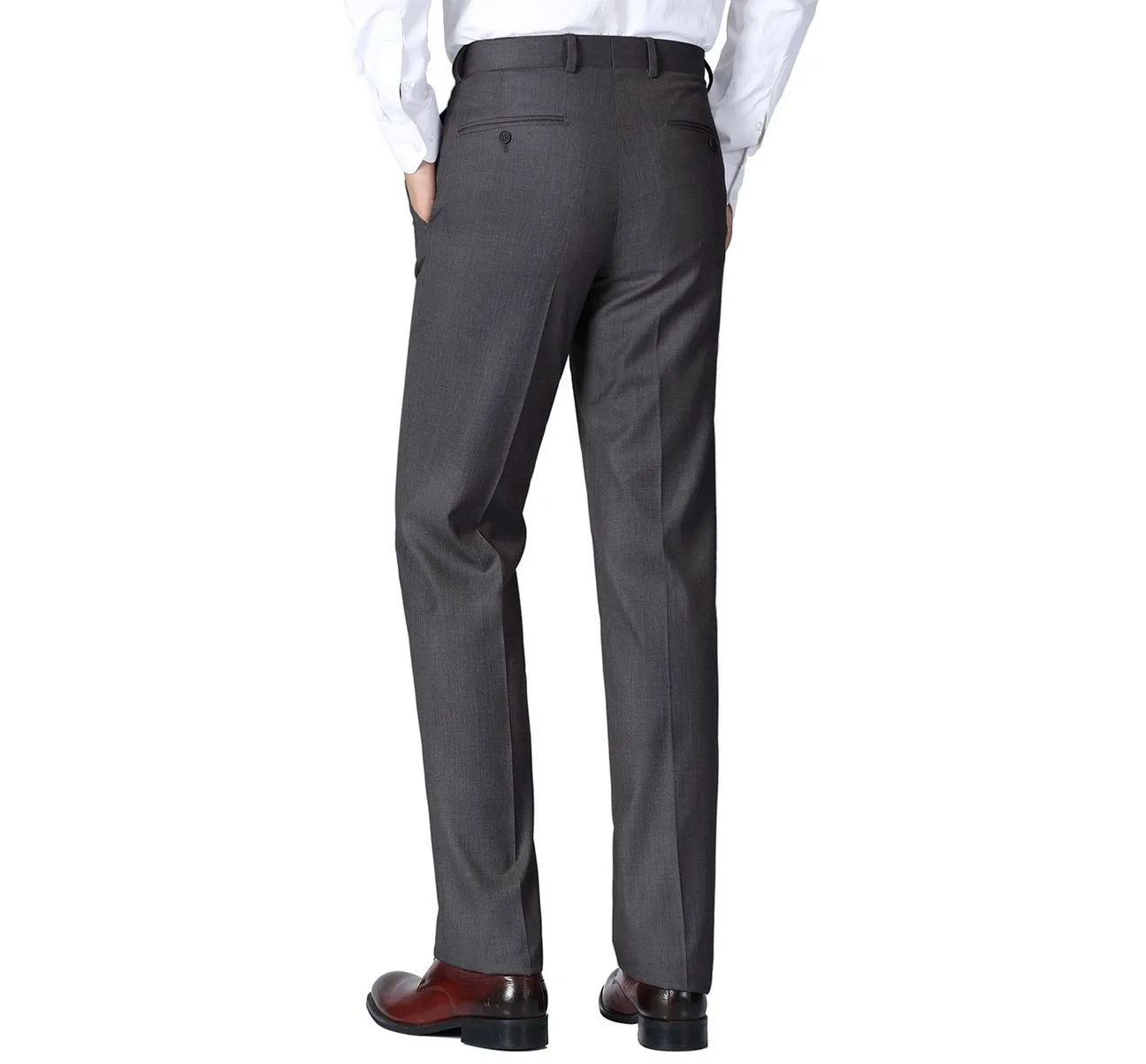 Alessandro Vitello by Renoir Charcoal Classic Fit Flat Front Suit Separate Pants 202-1