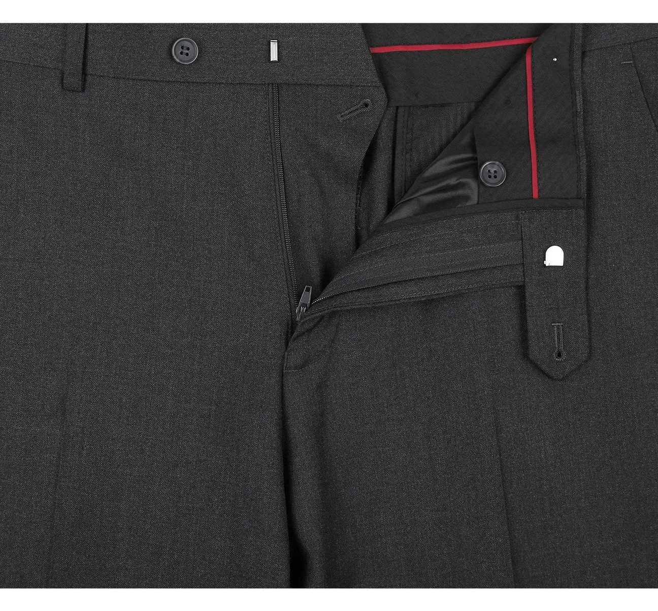 Alessandro Vitello by Renoir Charcoal Classic Fit Flat Front Suit Separate Pants 202-1