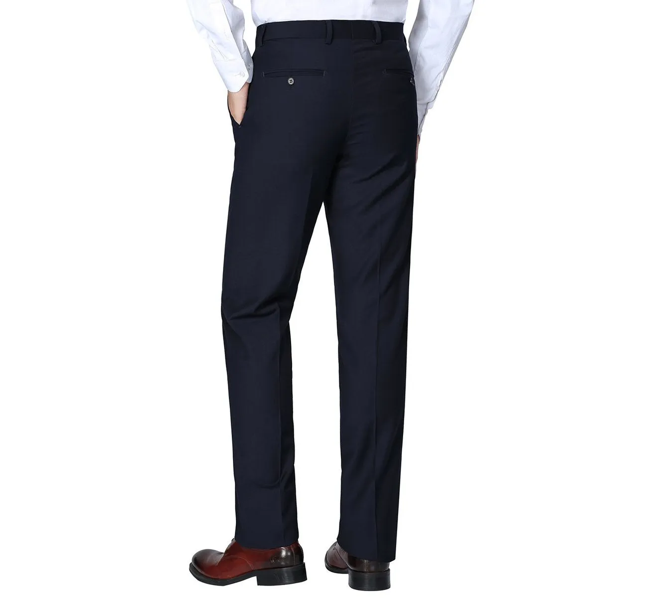 Alessandro Vitello by Renoir Dark Navy Slim Fit Flat Front Suit Separate Pants 201-2