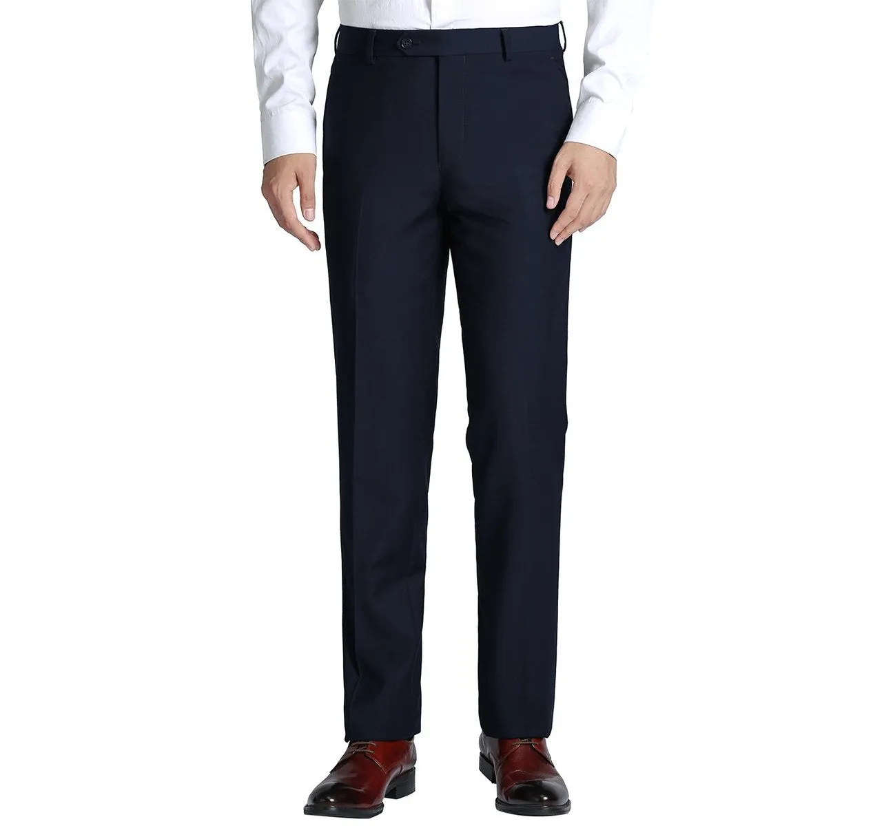Alessandro Vitello by Renoir Dark Navy Slim Fit Flat Front Suit Separate Pants 201-2