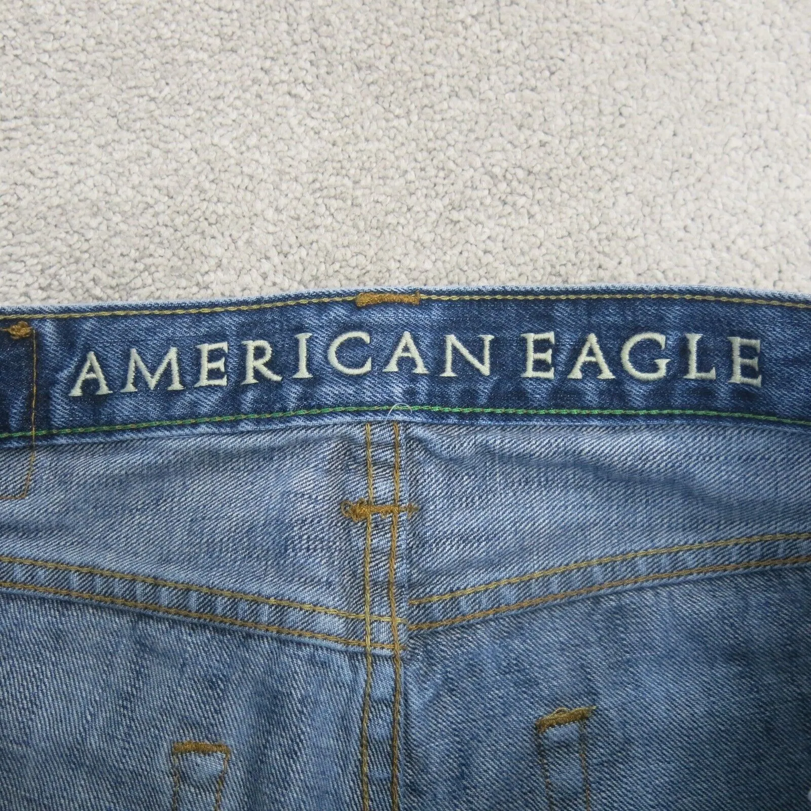 American Eagle Mens Jeans Slim Straight Leg Denim 100% Cotton Blue Size W30XL30