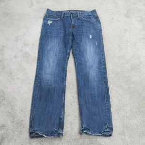 American Eagle Mens Jeans Slim Straight Leg Denim 100% Cotton Blue Size W30XL30