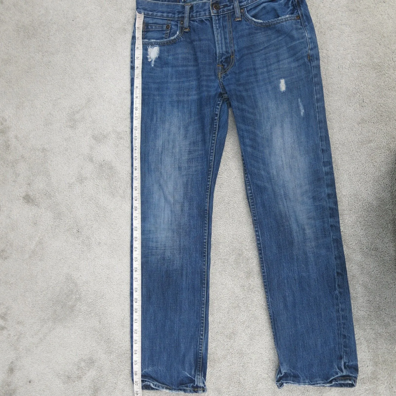 American Eagle Mens Jeans Slim Straight Leg Denim 100% Cotton Blue Size W30XL30