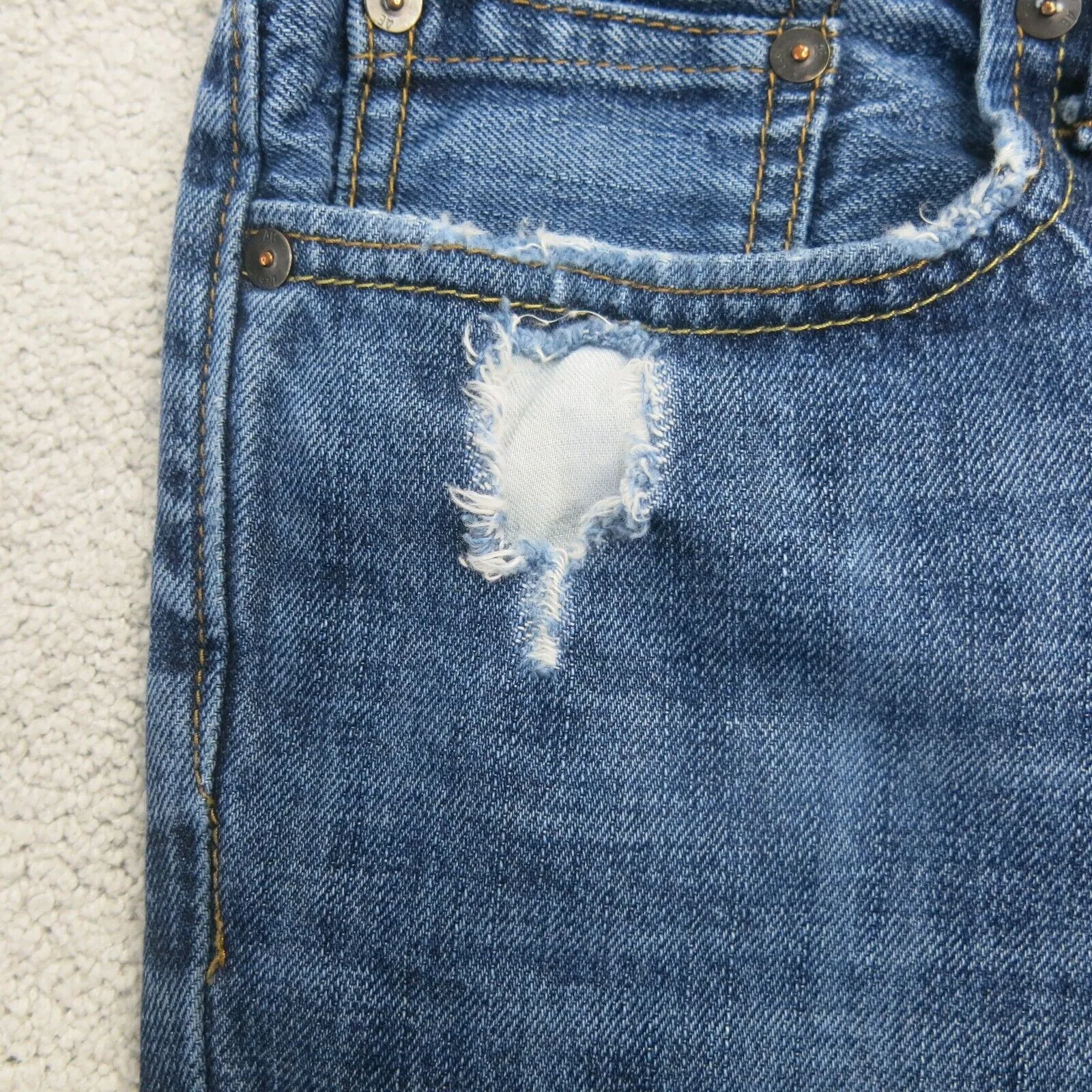 American Eagle Mens Jeans Slim Straight Leg Denim 100% Cotton Blue Size W30XL30