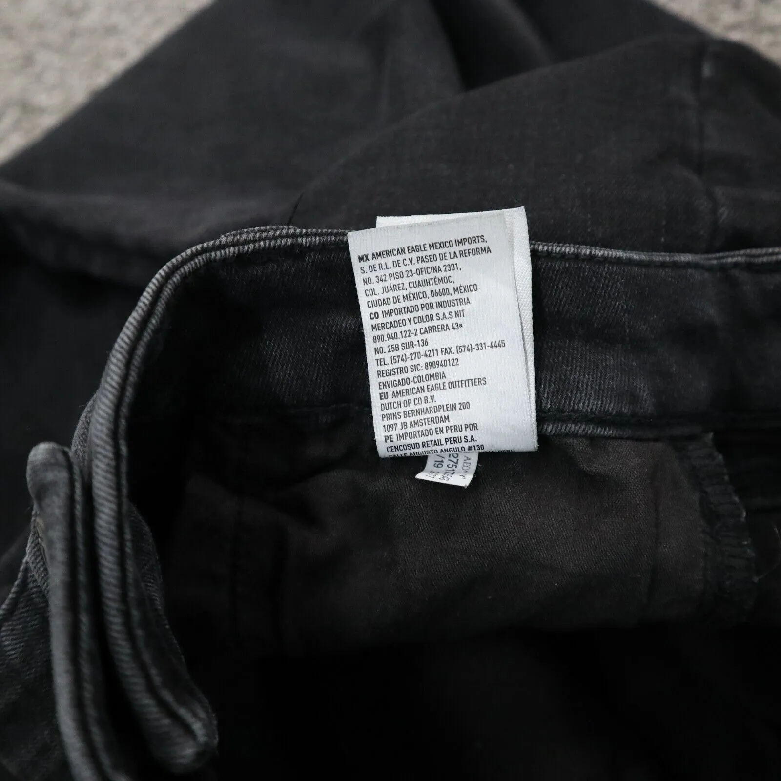 American Eagle Womens Jeans Slim Skinny Leg High Rise Pocket Black Size 0 Short