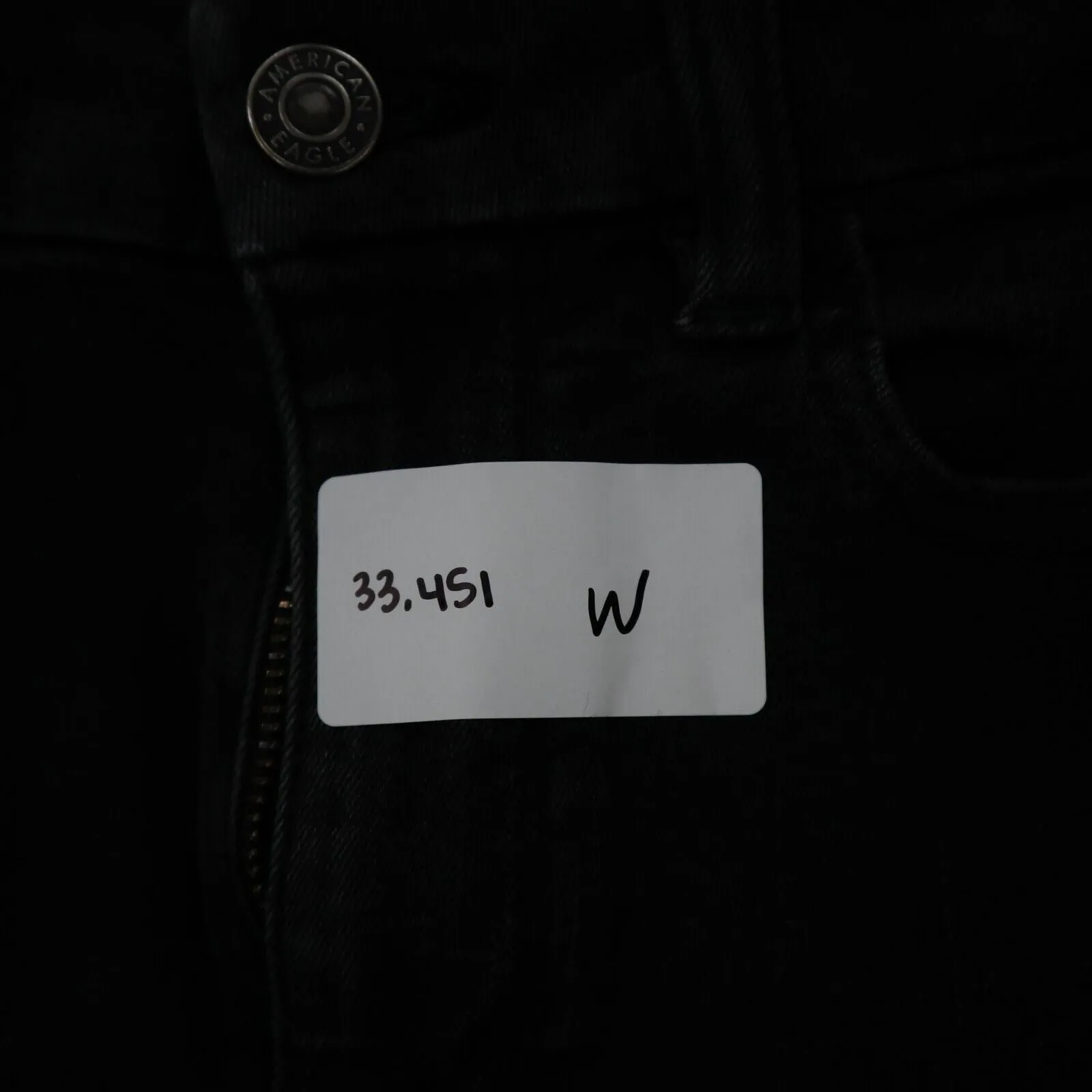American Eagle Womens Jeans Slim Skinny Leg High Rise Pocket Black Size 0 Short