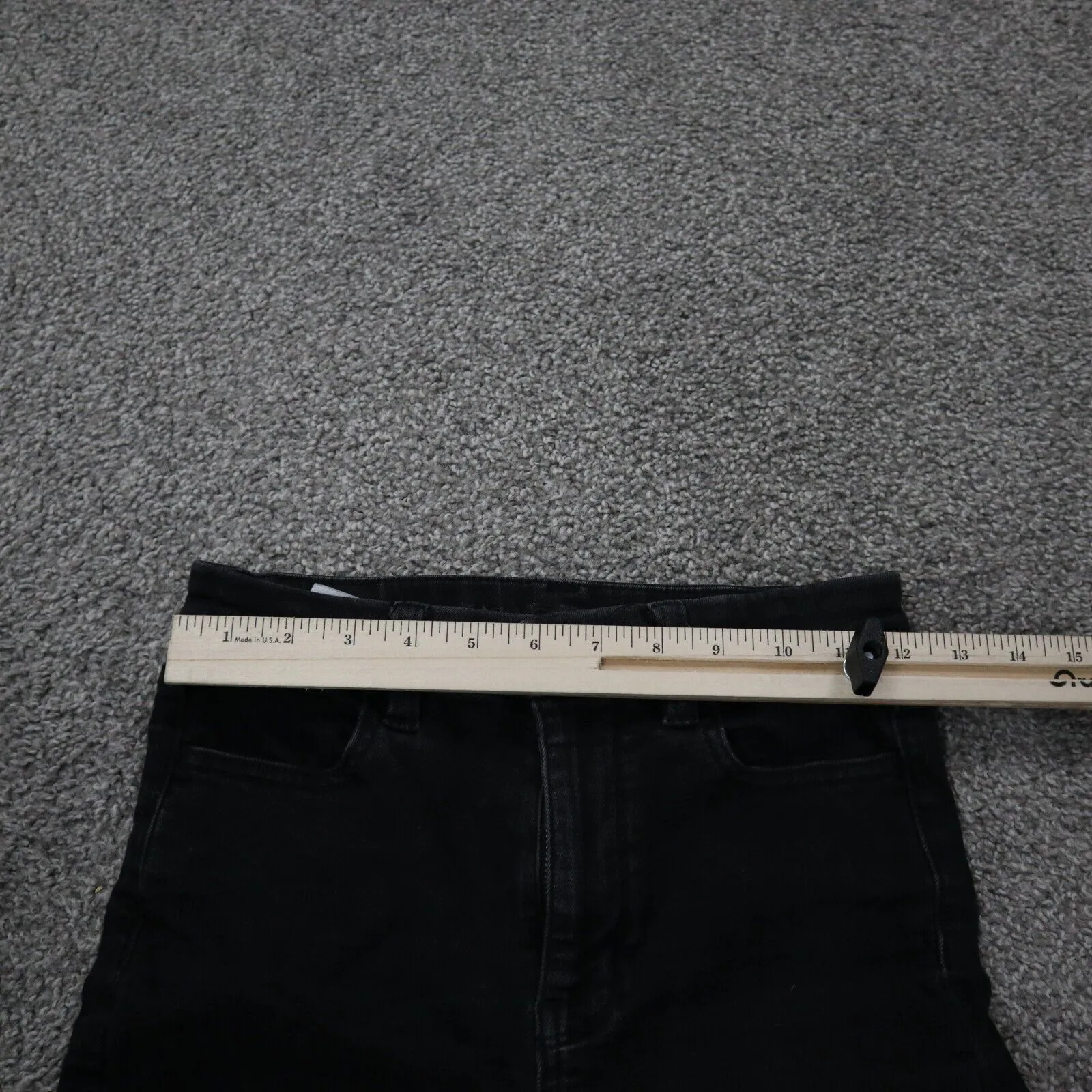 American Eagle Womens Jeans Slim Skinny Leg High Rise Pocket Black Size 0 Short