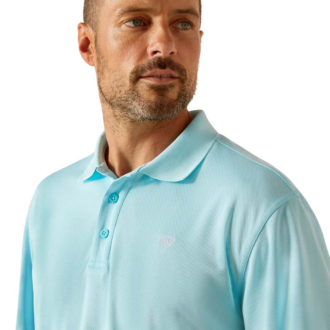 Ariat Men's Tek Cenote Aqua Polo Shirt