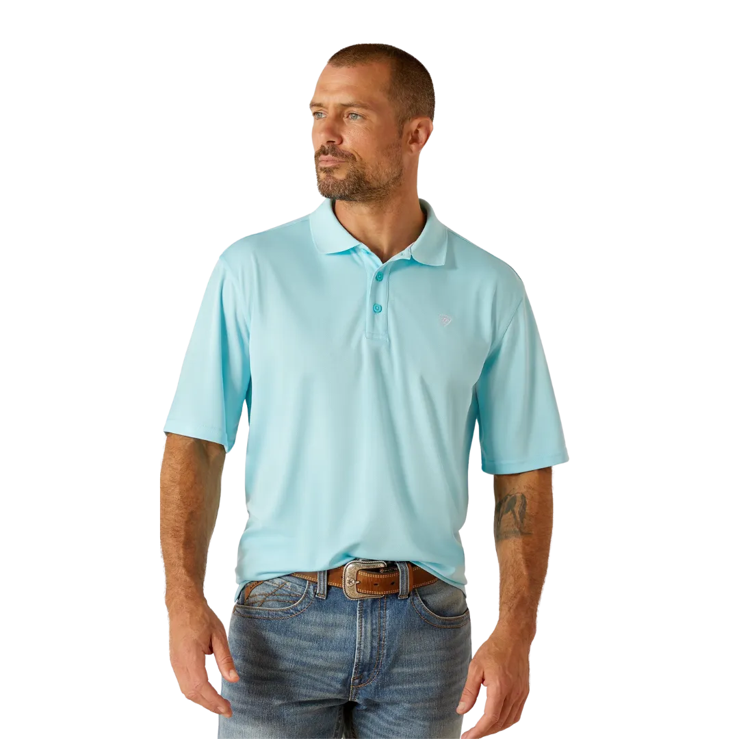 Ariat Men's Tek Cenote Aqua Polo Shirt