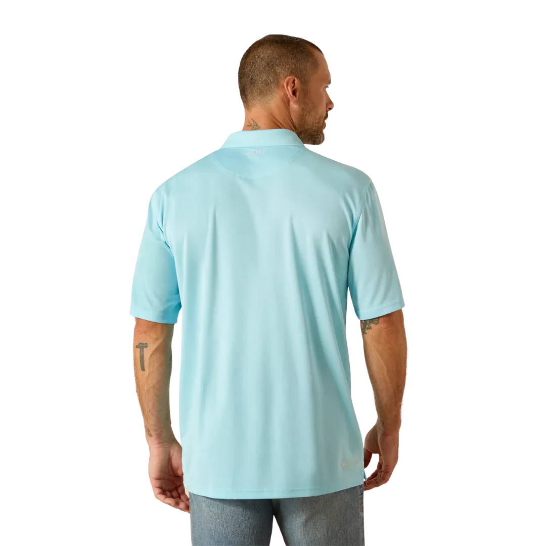 Ariat Men's Tek Cenote Aqua Polo Shirt
