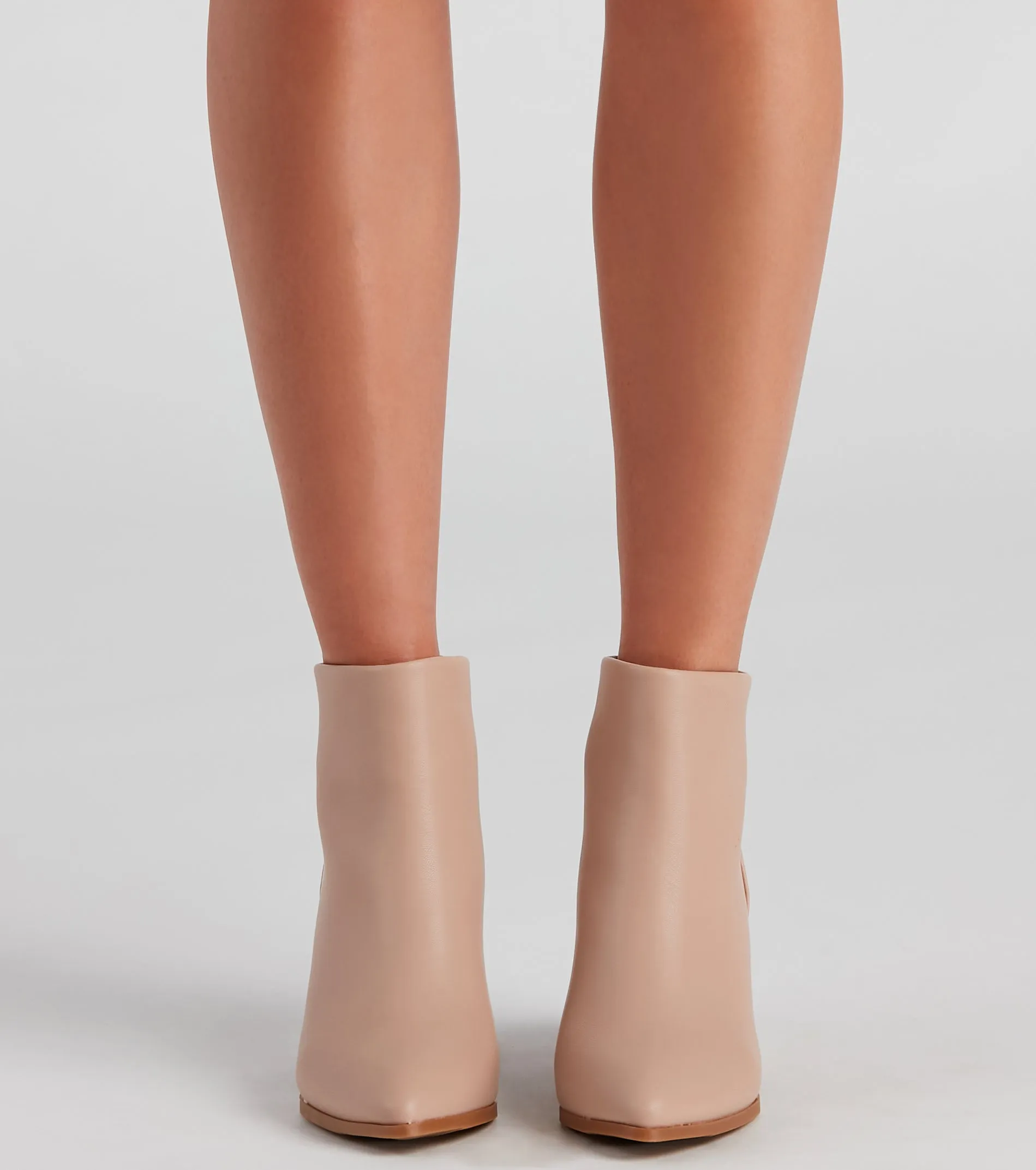 Basic Chic Faux Leather Booties