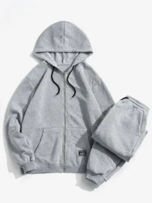 BASIC GREY ZIPPER TRACKSUIT