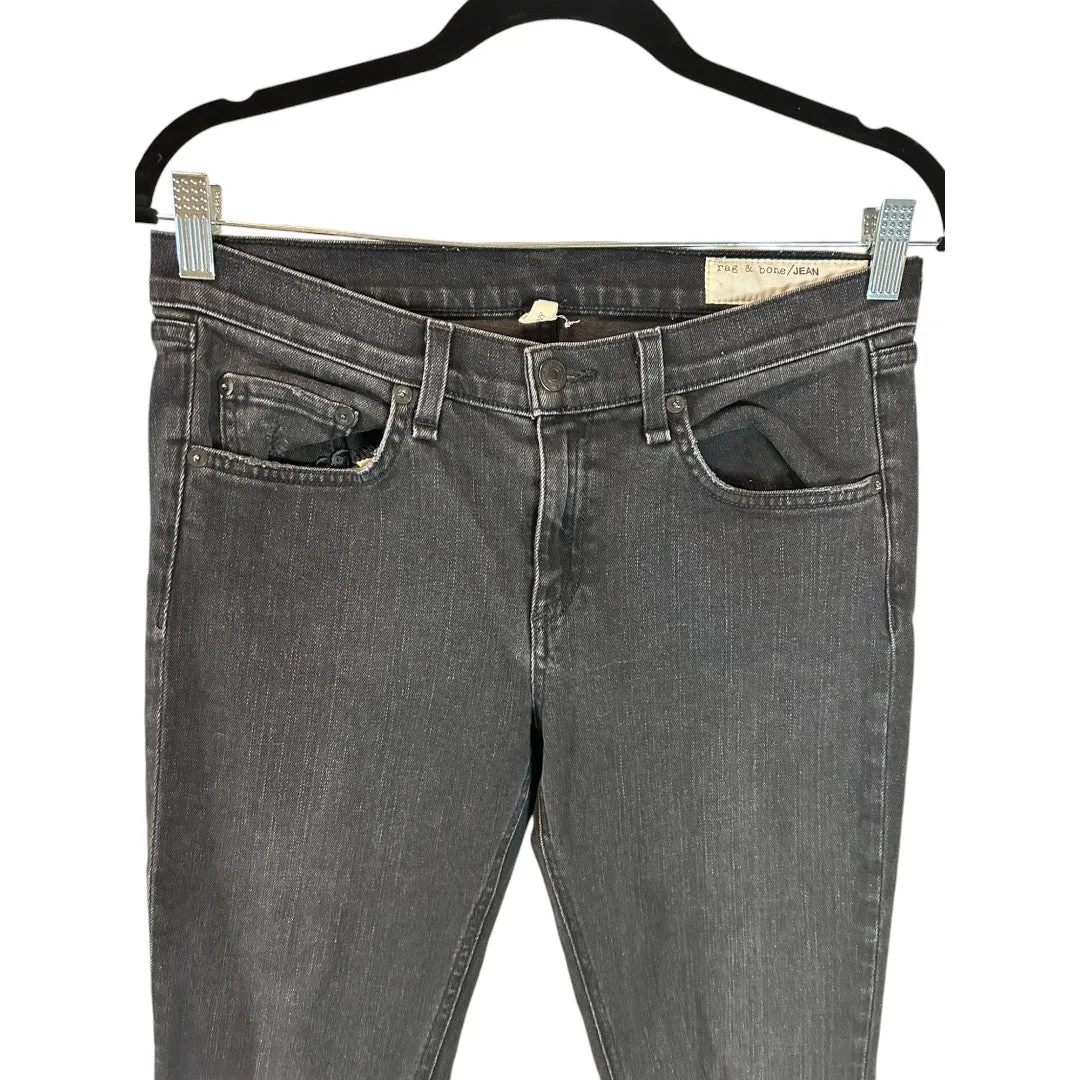 Black Distressed Skinny Jeans Rock
