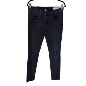 Black Distressed Skinny Jeans Rock