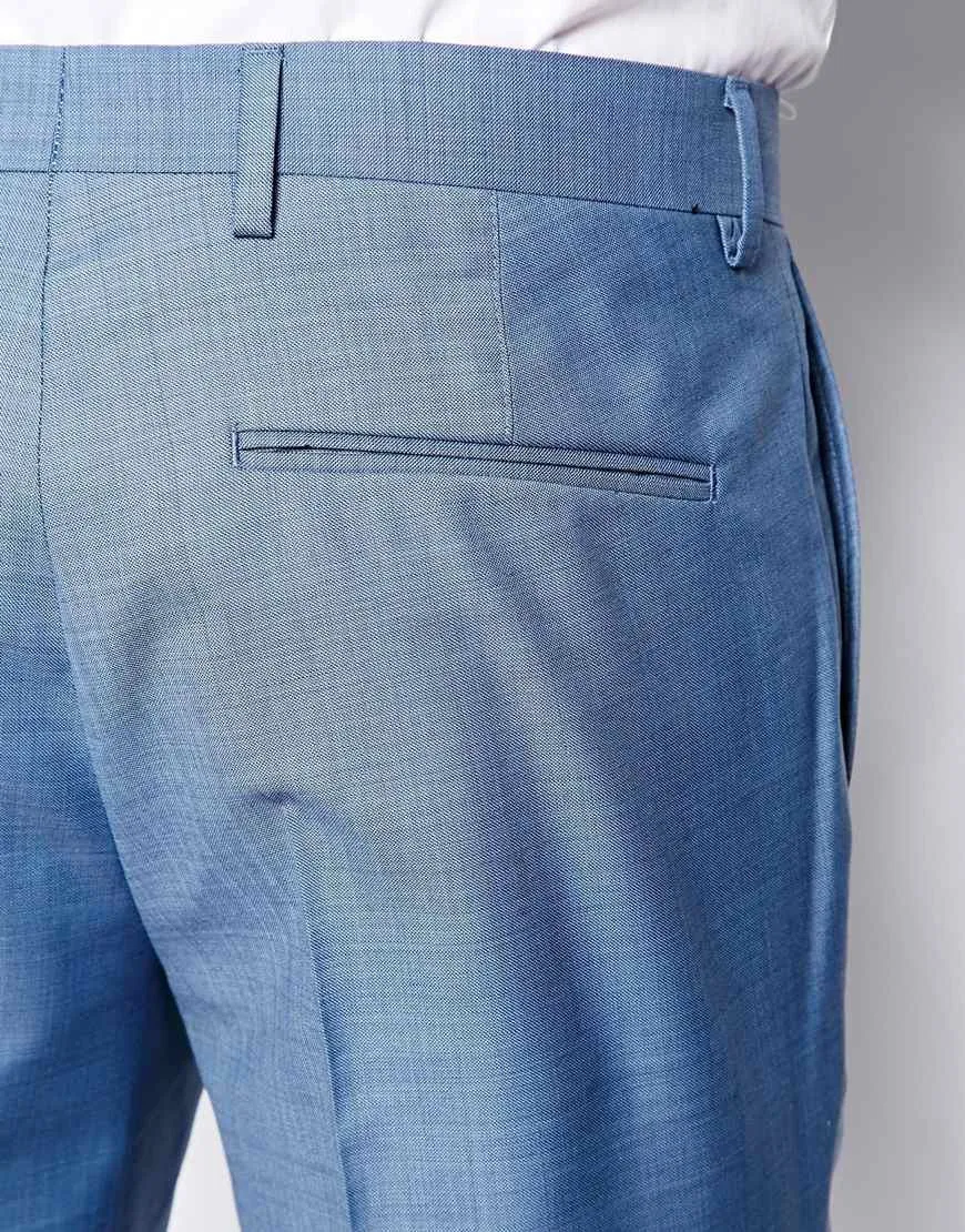 Blue Slim Suit Trousers