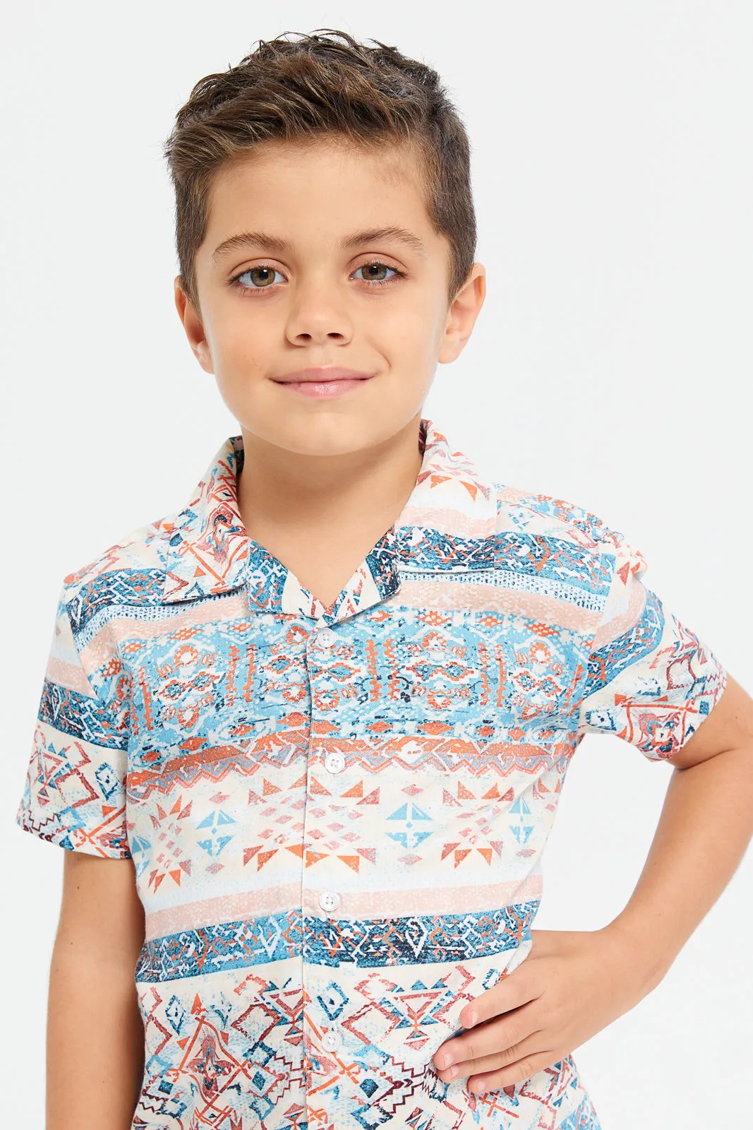 Boys Assorted Resort Collar Shirt