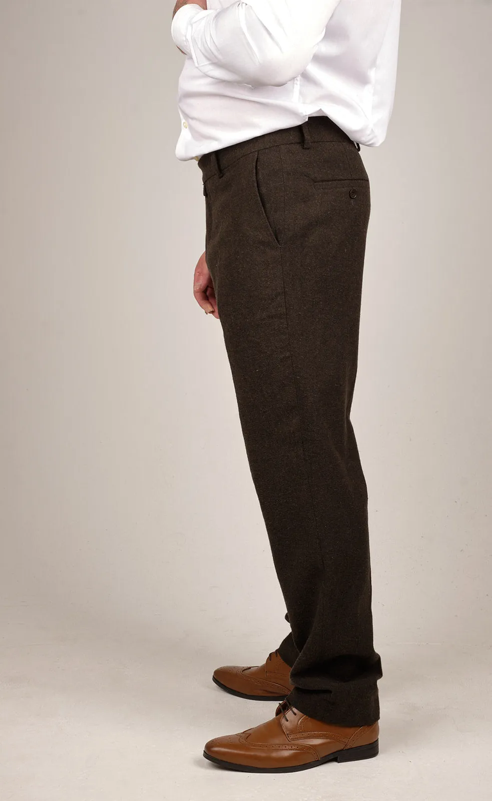 Brown Herringbone Tweed 3 Piece Suit | Wedding Suit | Party Wear | Office Wear