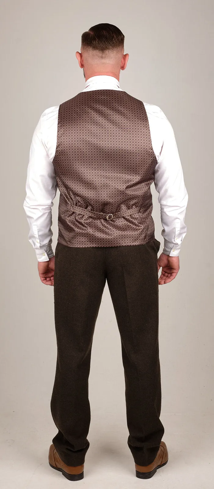 Brown Herringbone Tweed 3 Piece Suit | Wedding Suit | Party Wear | Office Wear