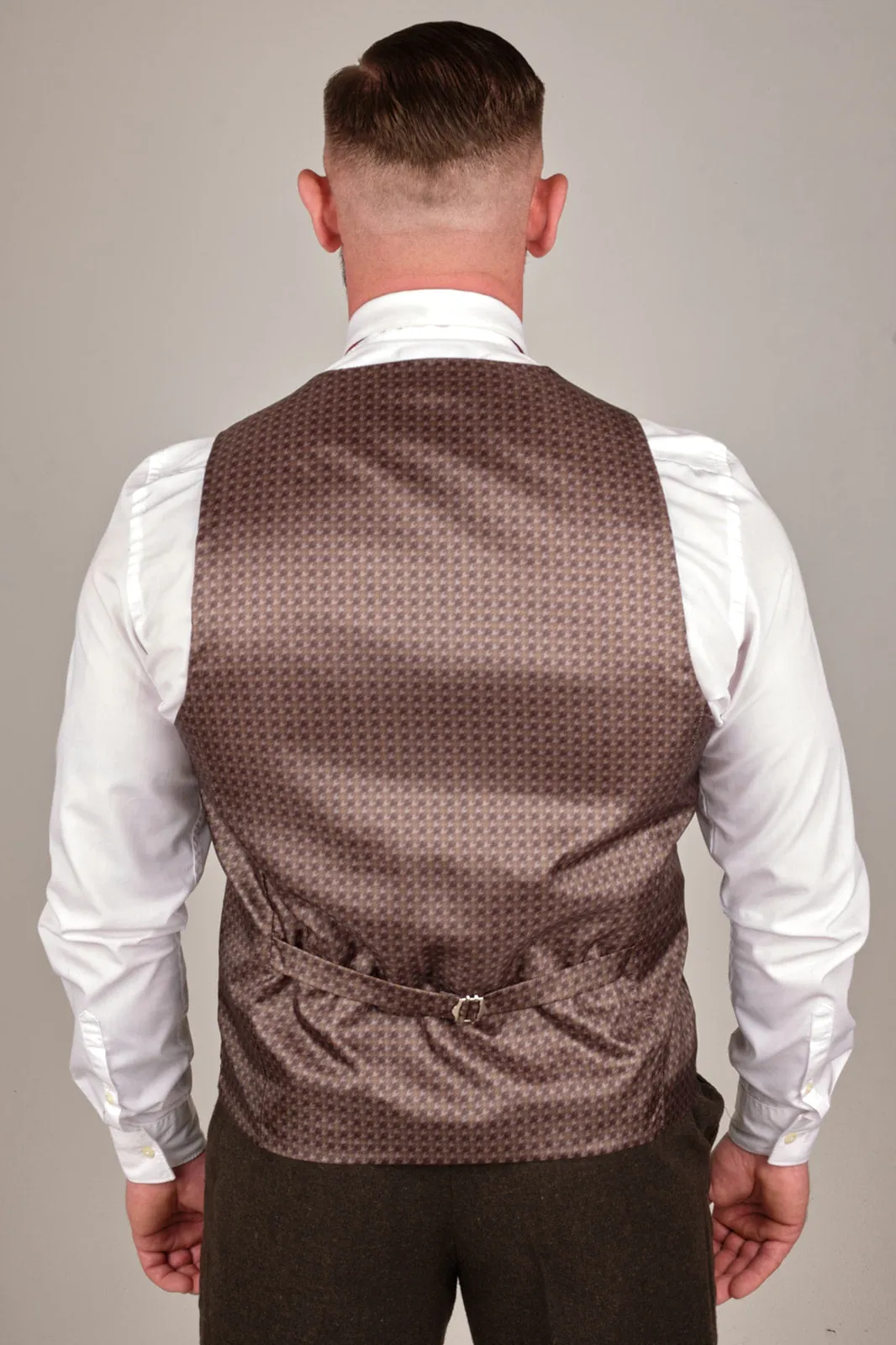 Brown Herringbone Tweed 3 Piece Suit | Wedding Suit | Party Wear | Office Wear