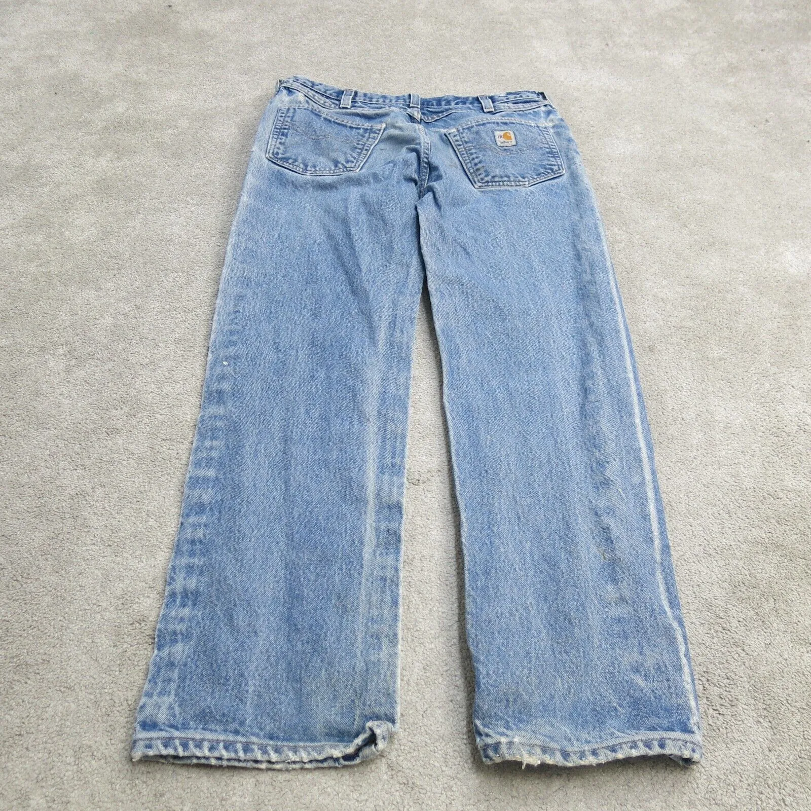 Carhartt Jeans Mens W34XL34 Blue Denim Straight Leg 100% Cotton Lightweight