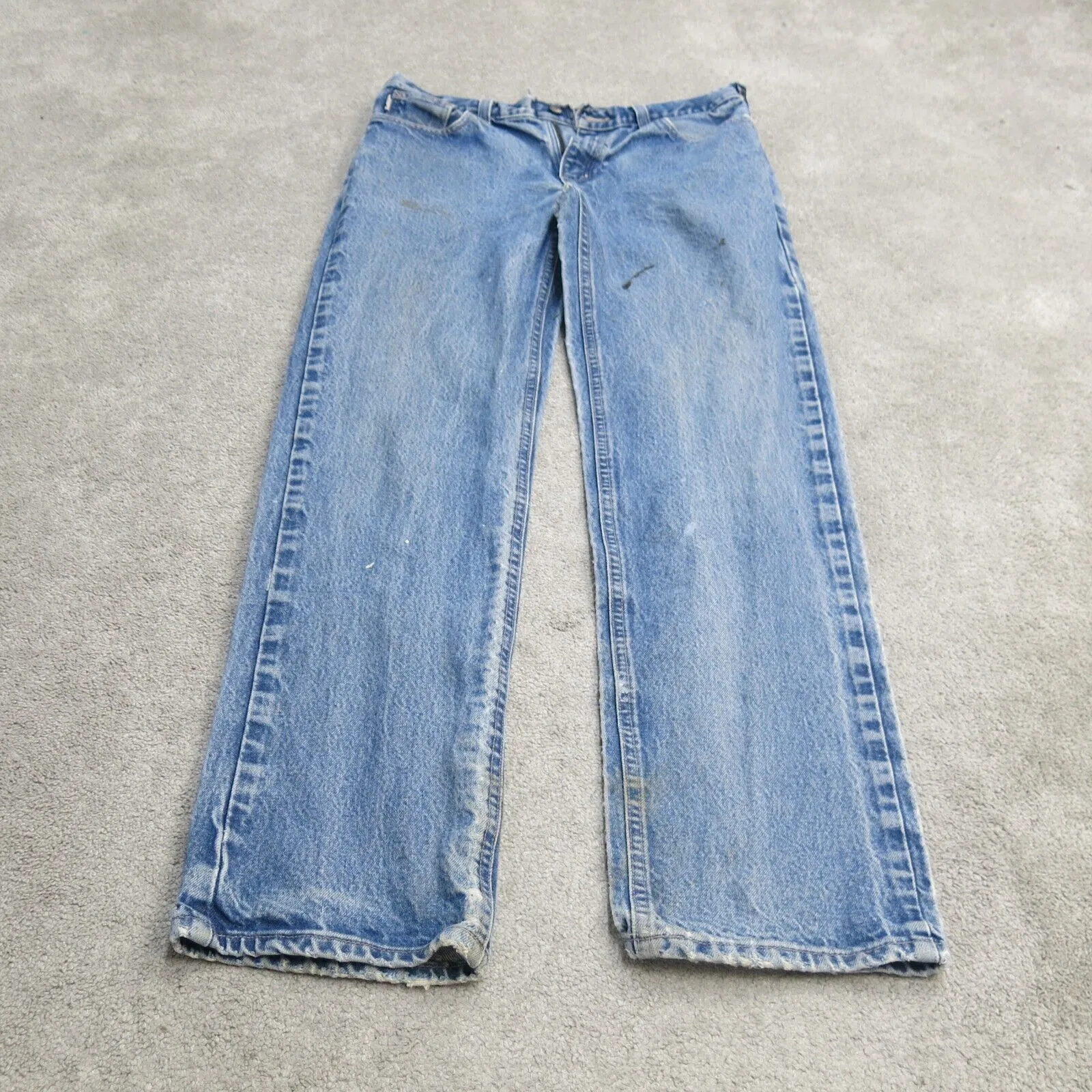Carhartt Jeans Mens W34XL34 Blue Denim Straight Leg 100% Cotton Lightweight