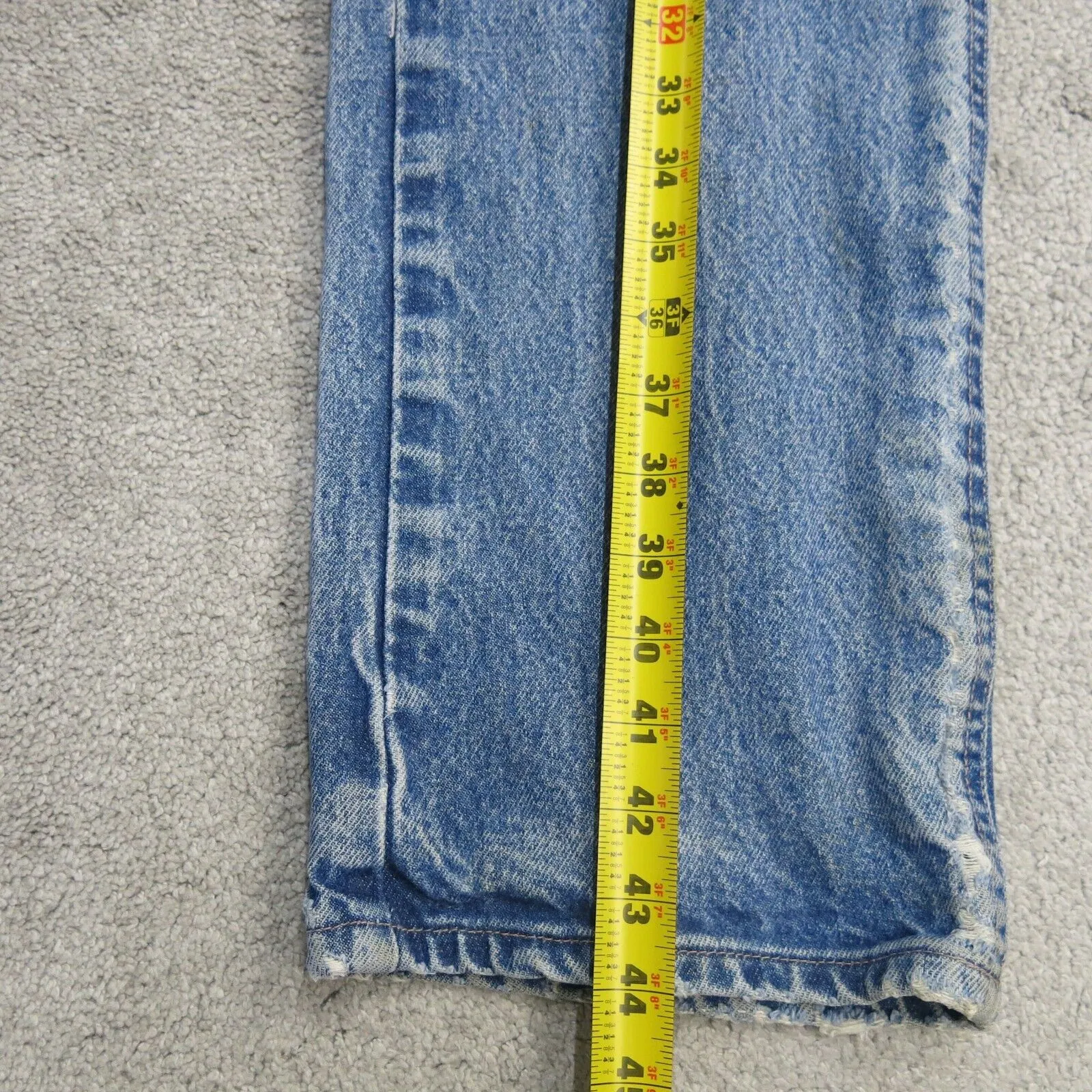 Carhartt Jeans Mens W34XL34 Blue Denim Straight Leg 100% Cotton Lightweight