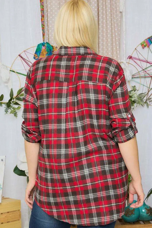 Carol Flannel - 3 Colors - CURVY