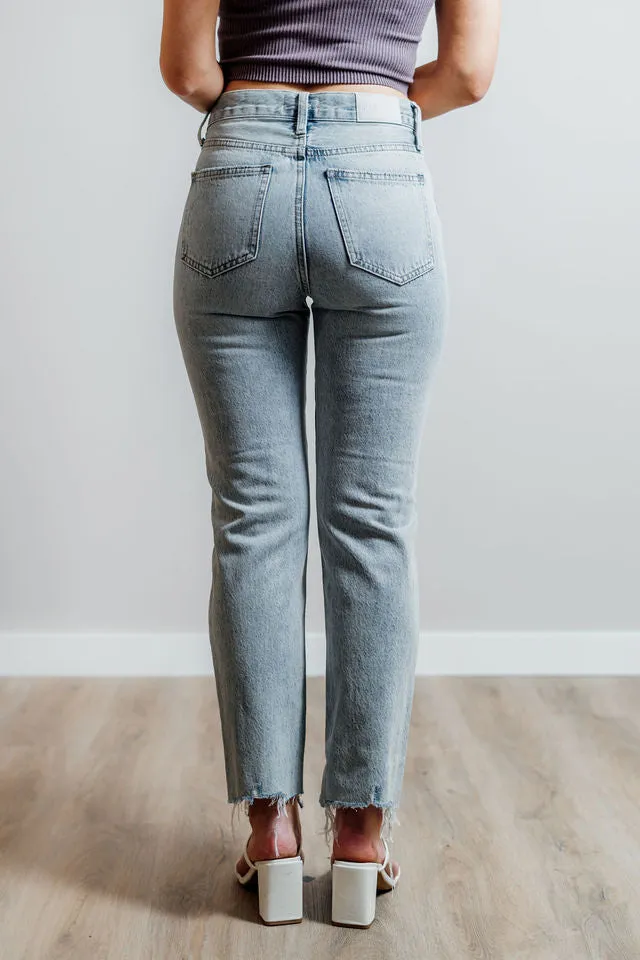 CLEARANCE-Carly High Rise Straight Jeans