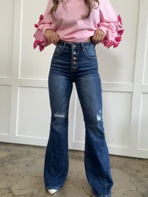 Danny Risen Distressed Flare Jeans