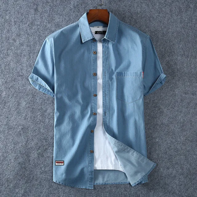 Denim Short Sleeve Jean Shirts
