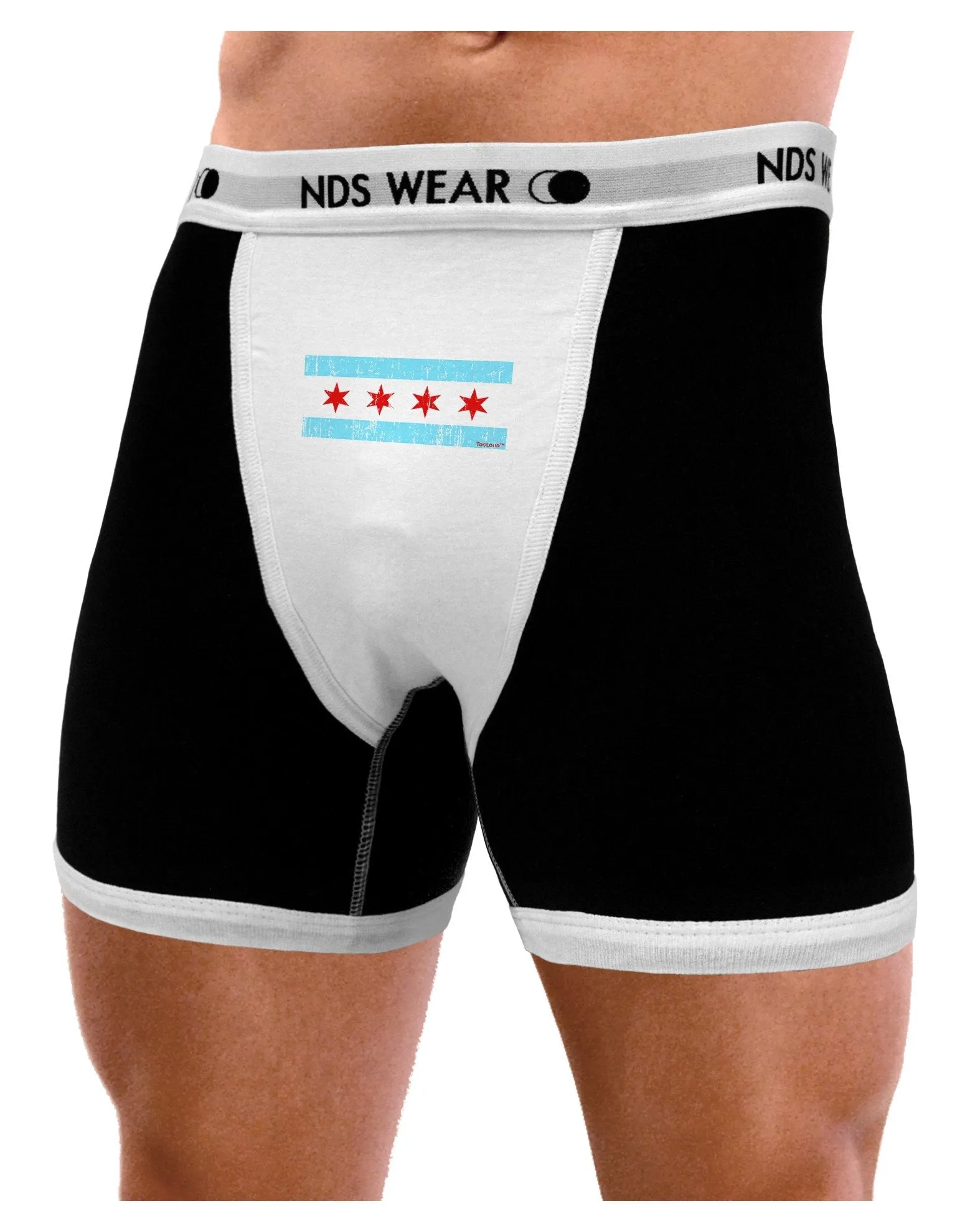 Distressed Chicago Flag Design Mens Boxer Brief Underwear by TooLoud