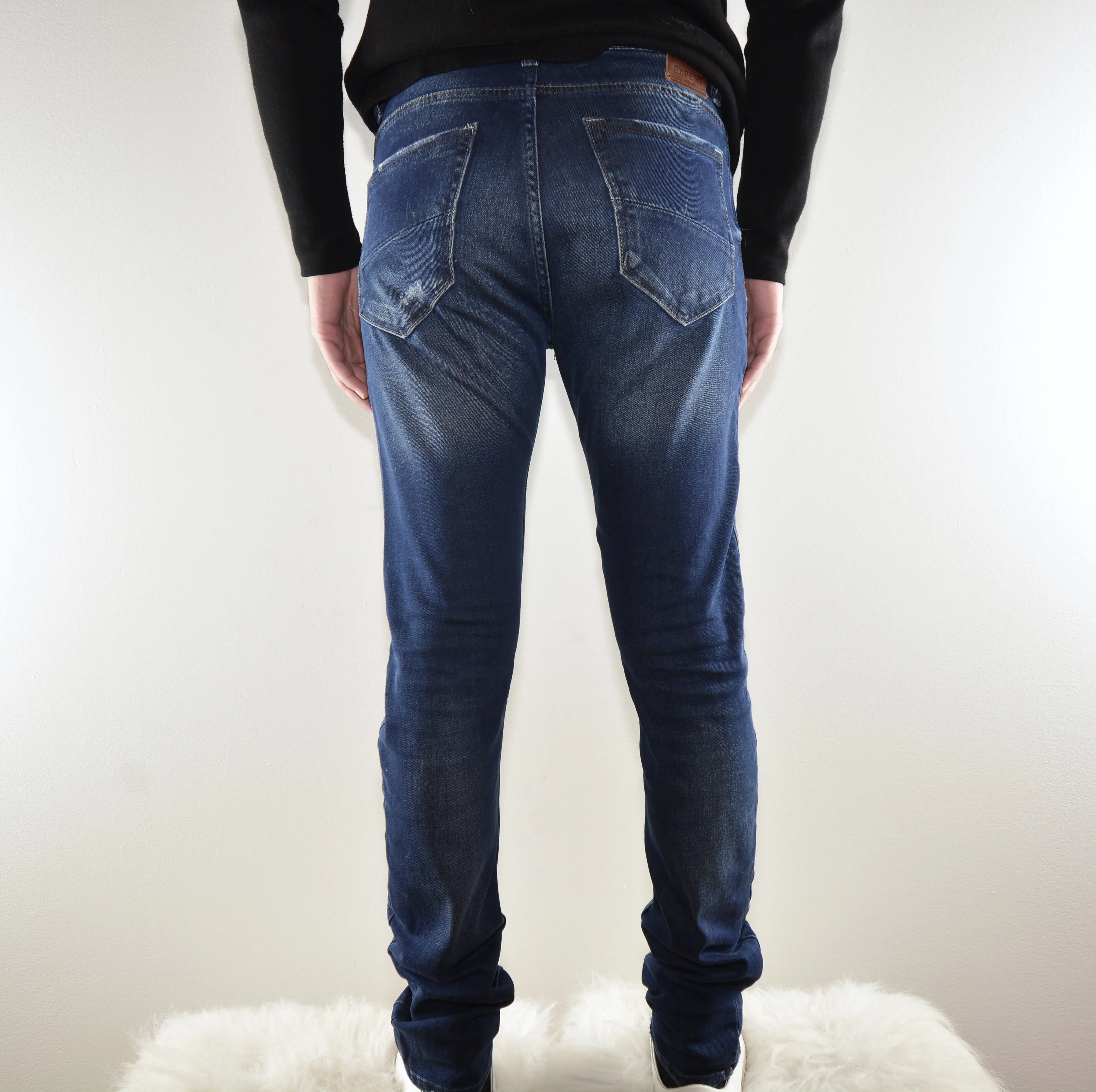 Expent Distressed Denim - Mid-Wash