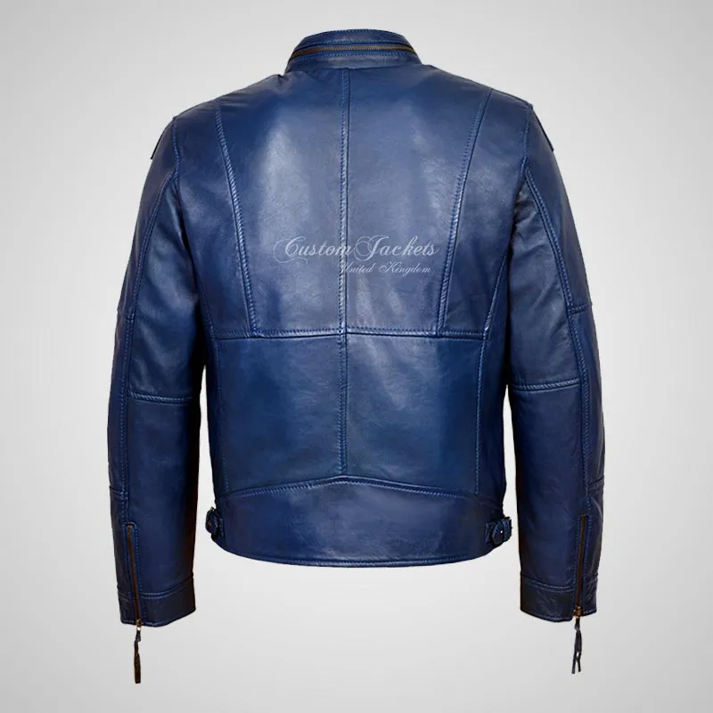 Fallowen Leather Biker Jacket For Mens