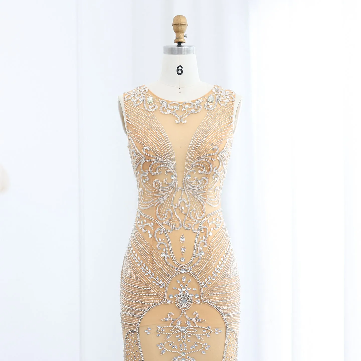 For Sale Champagne Mermaid Prom Dresses SS255
