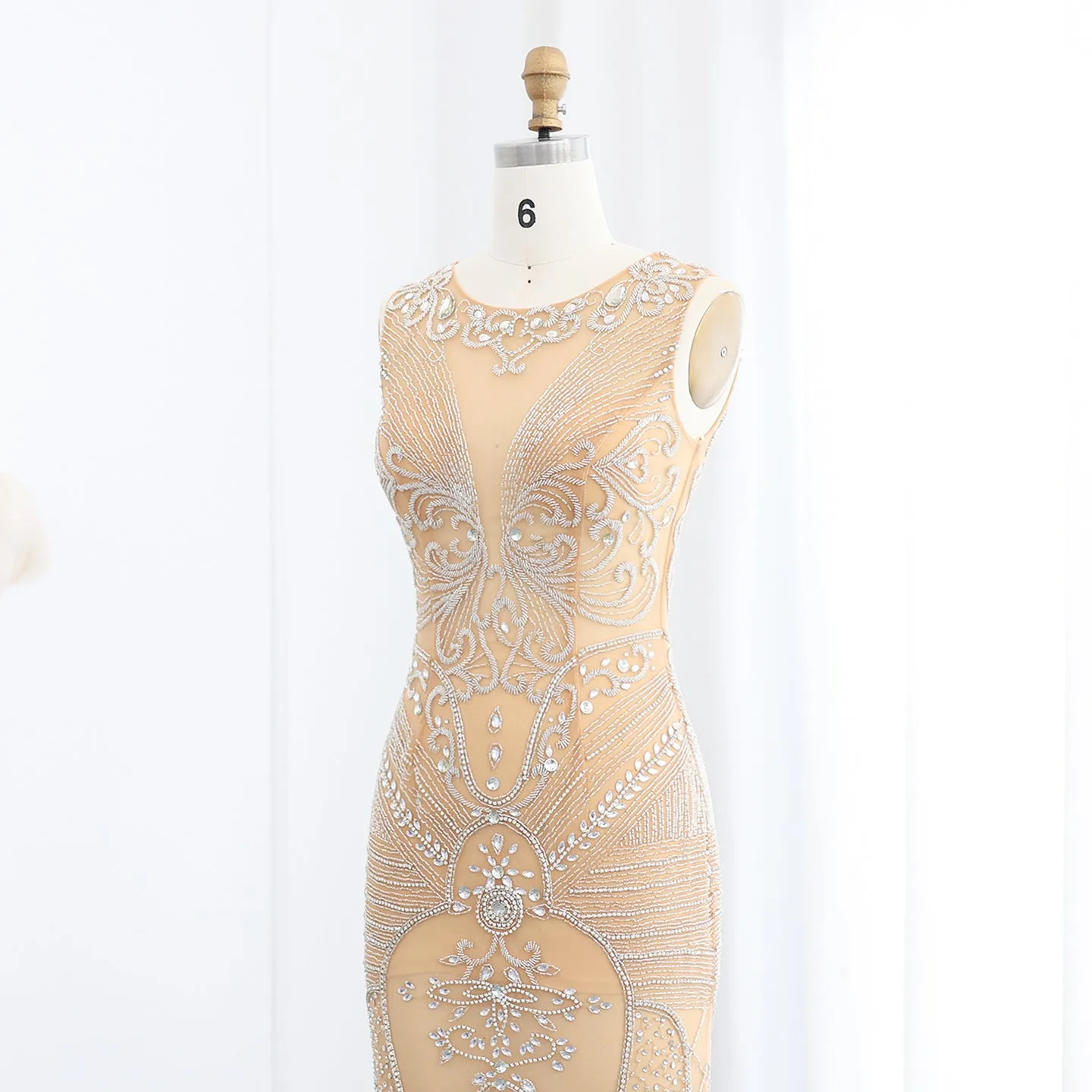 For Sale Champagne Mermaid Prom Dresses SS255