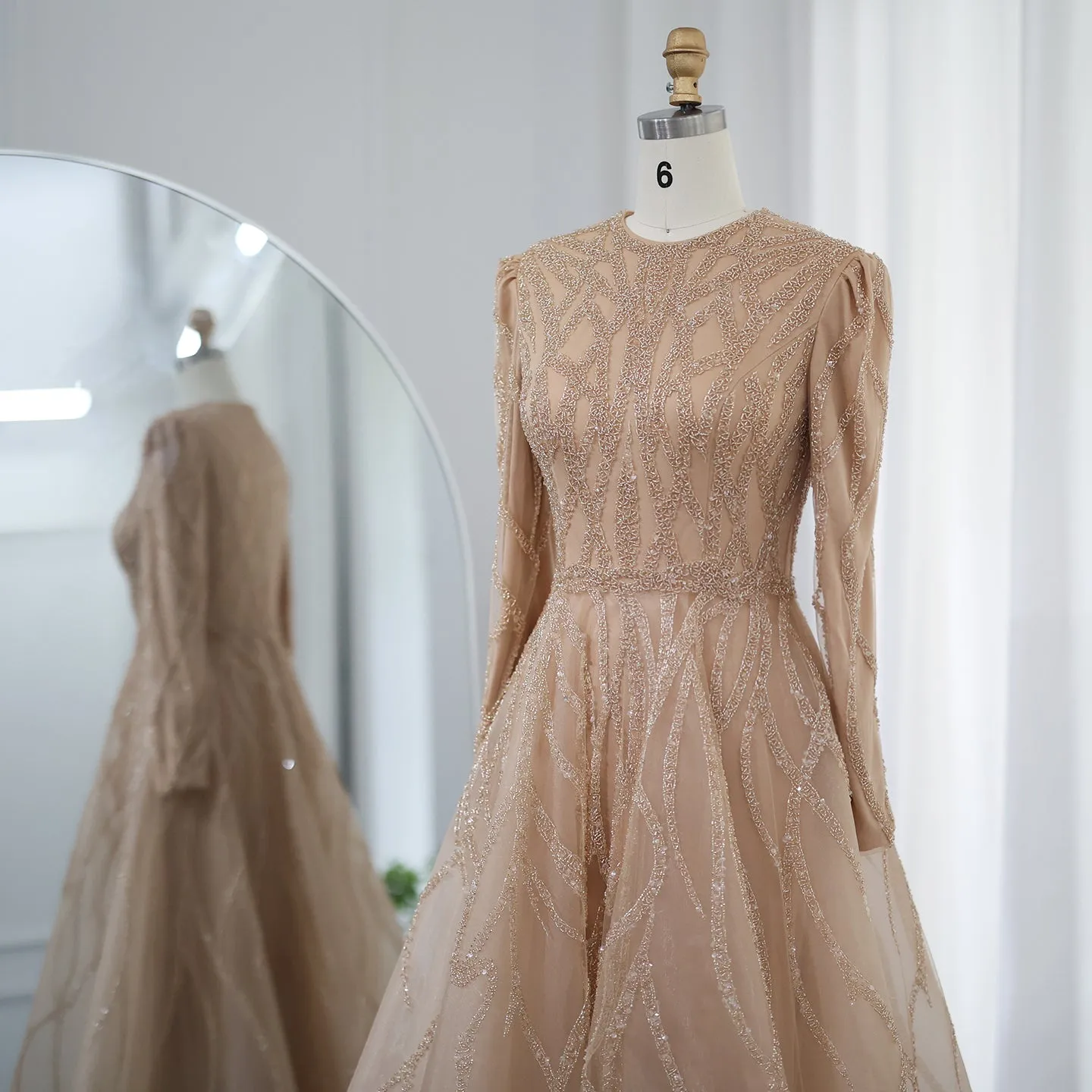 For Sale Luxury Dubai Muslim Evening Dress for Women Wedding SS485