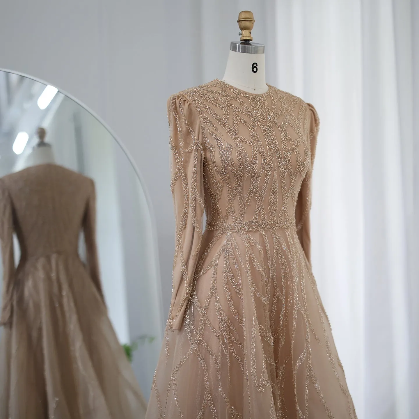 For Sale Luxury Dubai Muslim Evening Dress for Women Wedding SS485