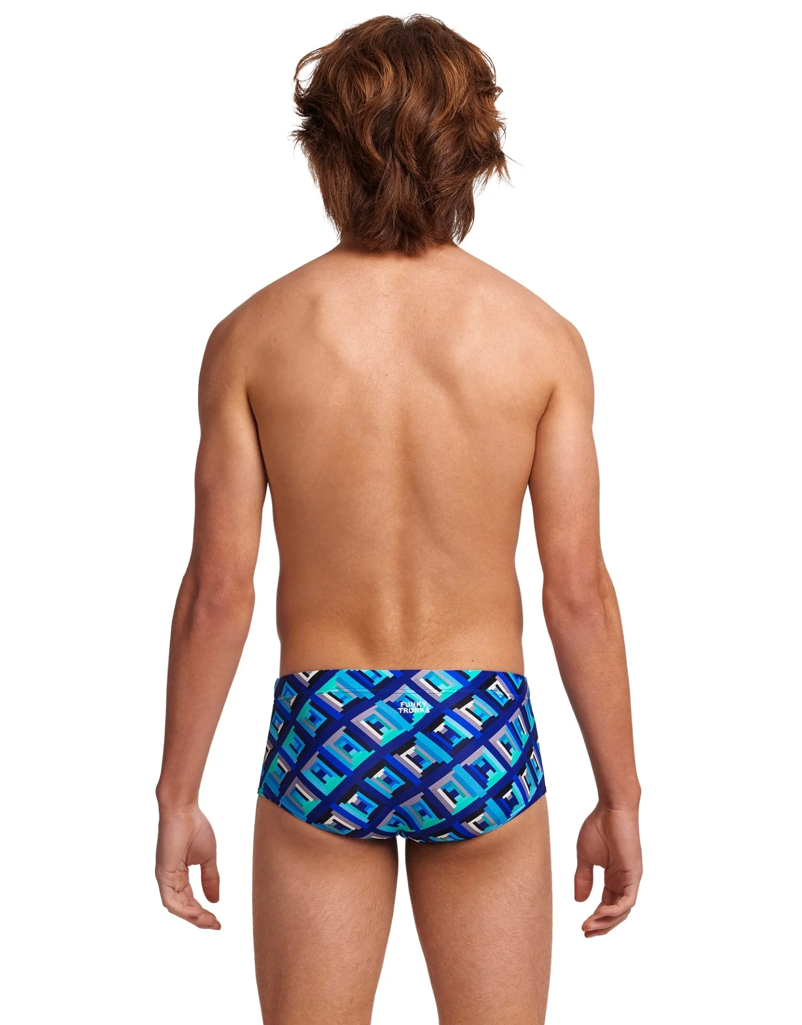 Funky Trunks Boys Blue Bunkers Sidewinder Swim Trunks
