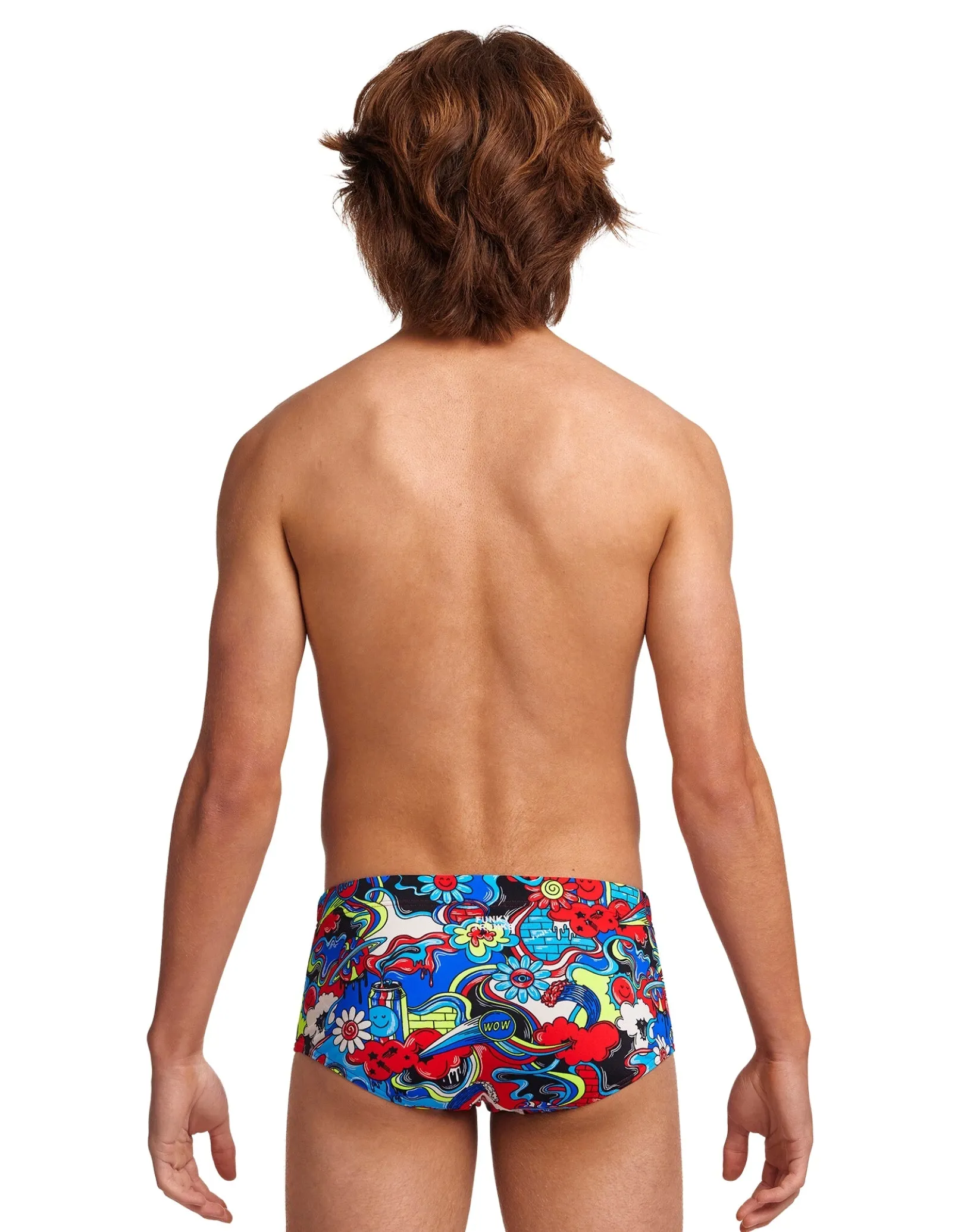 Funky Trunks Boys Happy Jack Sidewinder Swim Trunks - Multi