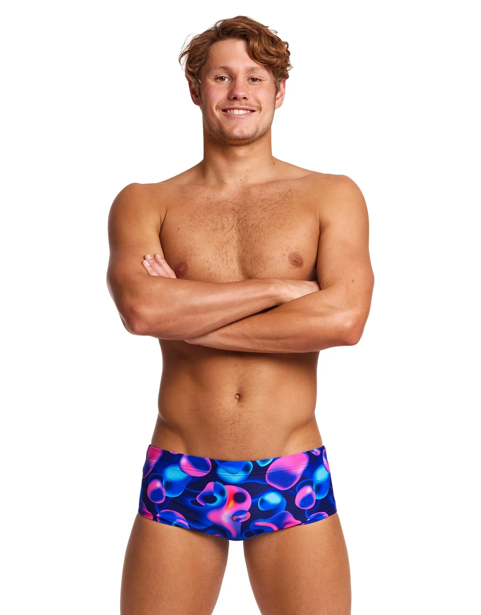 Funky Trunks Liquid Lights Sidewinder Swim Trunks - Blue
