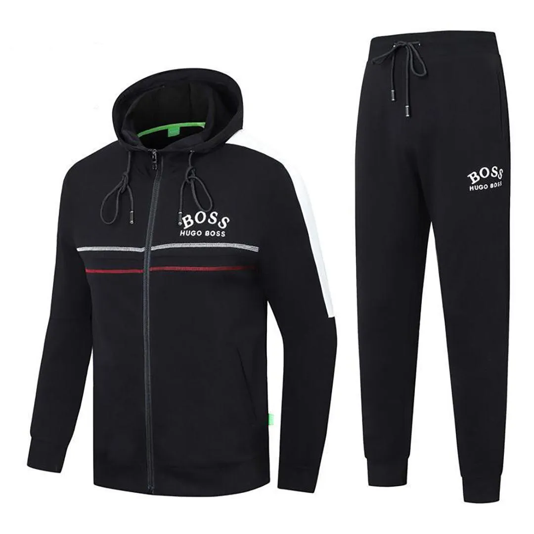 H Boss Visibility Hooded Tracksuit-Black