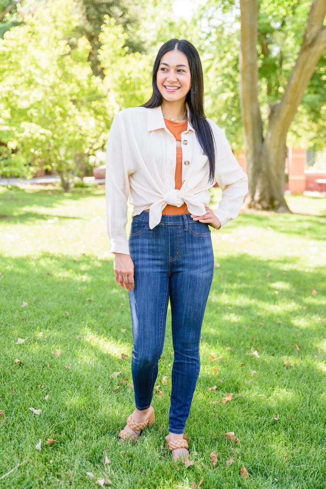 Hazel Blues® | Piper Pull-On Skinny Jeans