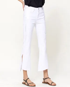Hello Weekend White Denim Flare Jeans
