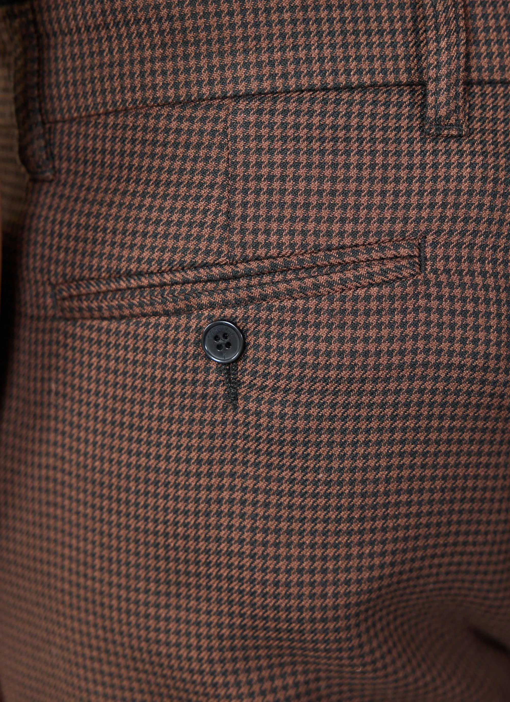 Houndstooth Tailored Trousers | Espresso
