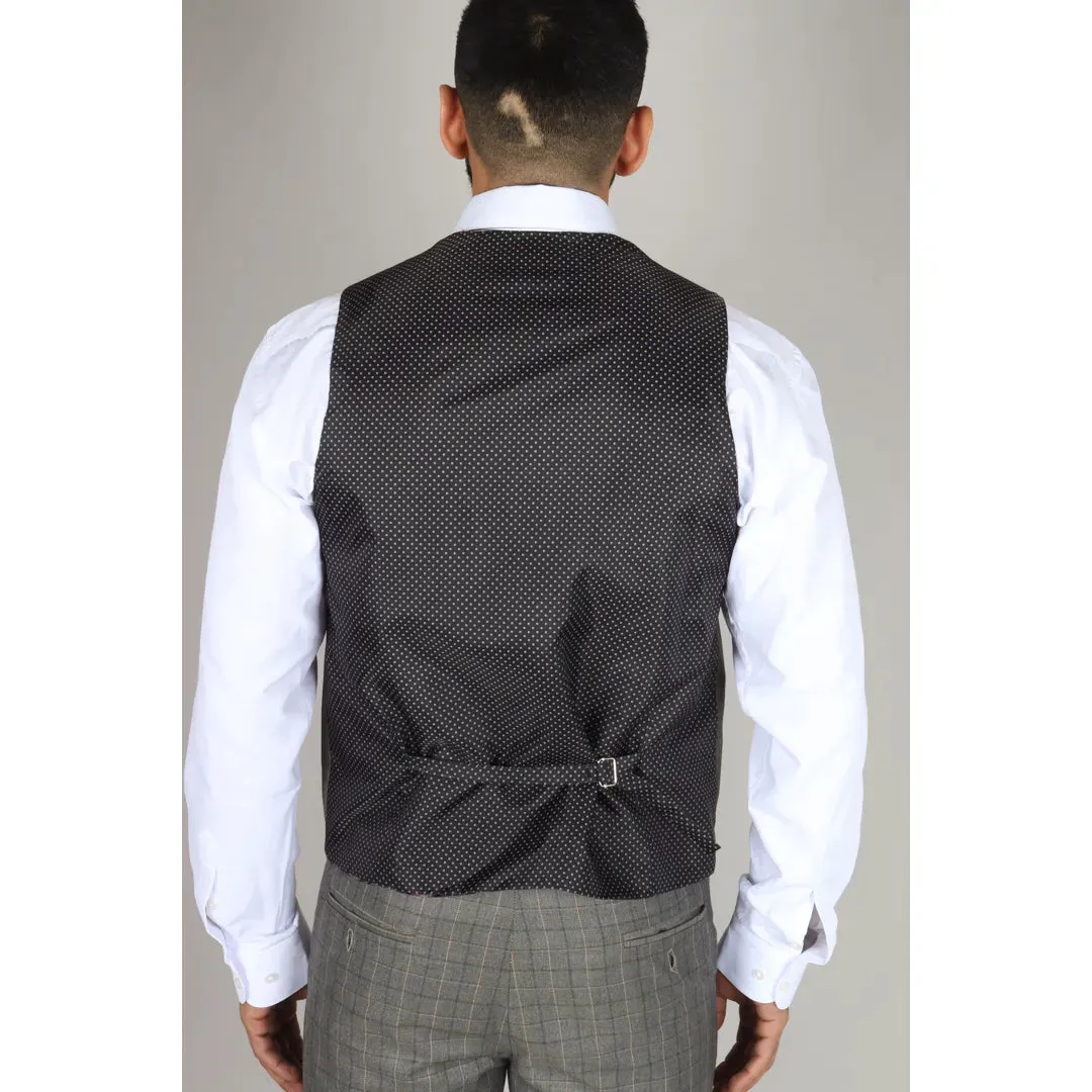 IM2 - Men's Grey Check 3 Piece Suit