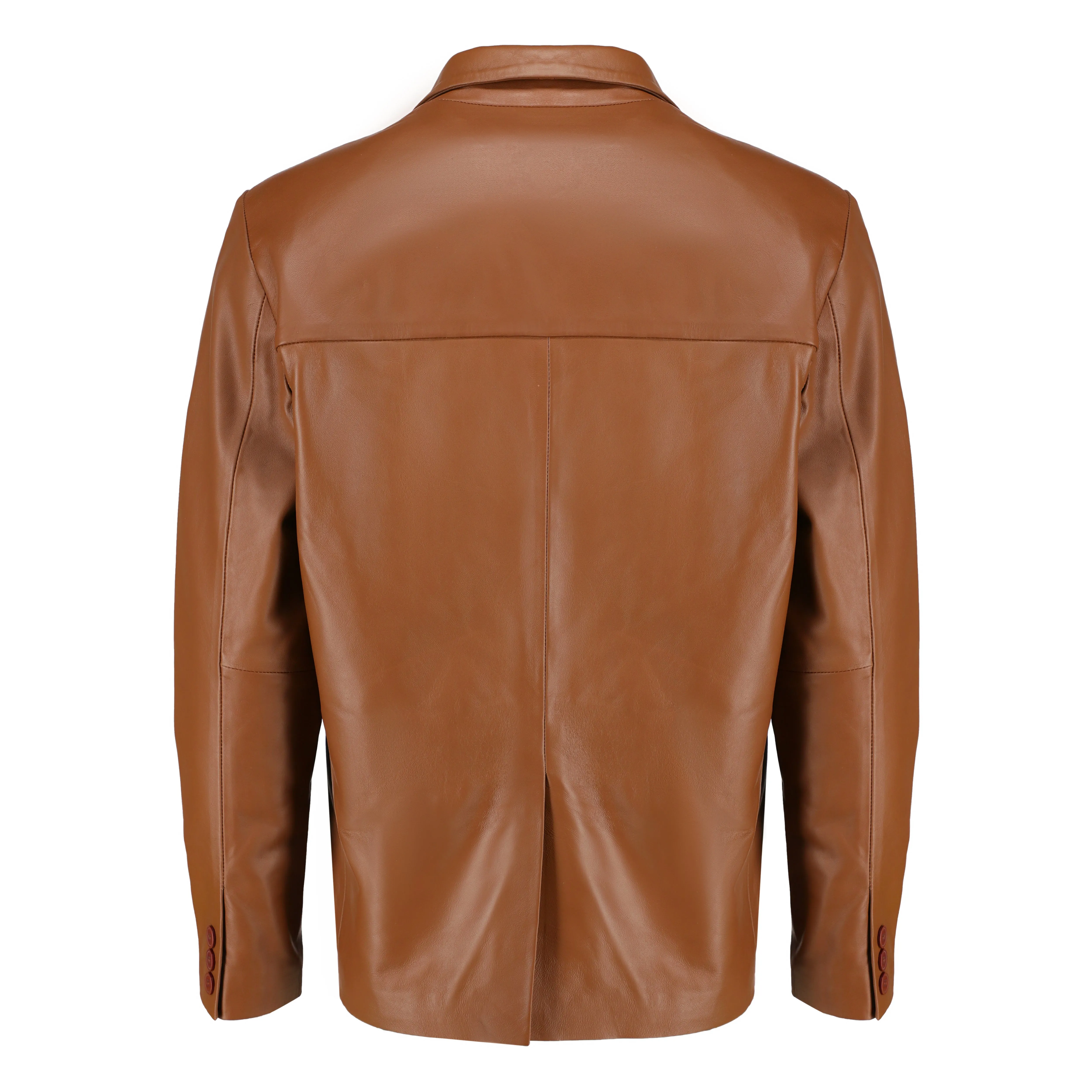 Invisible Stitching Casual Leather Blazer for Men
