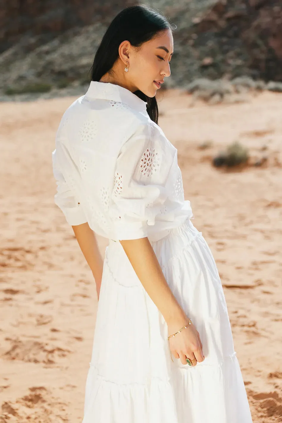Kaya Floral Lace Button Up - FINAL SALE